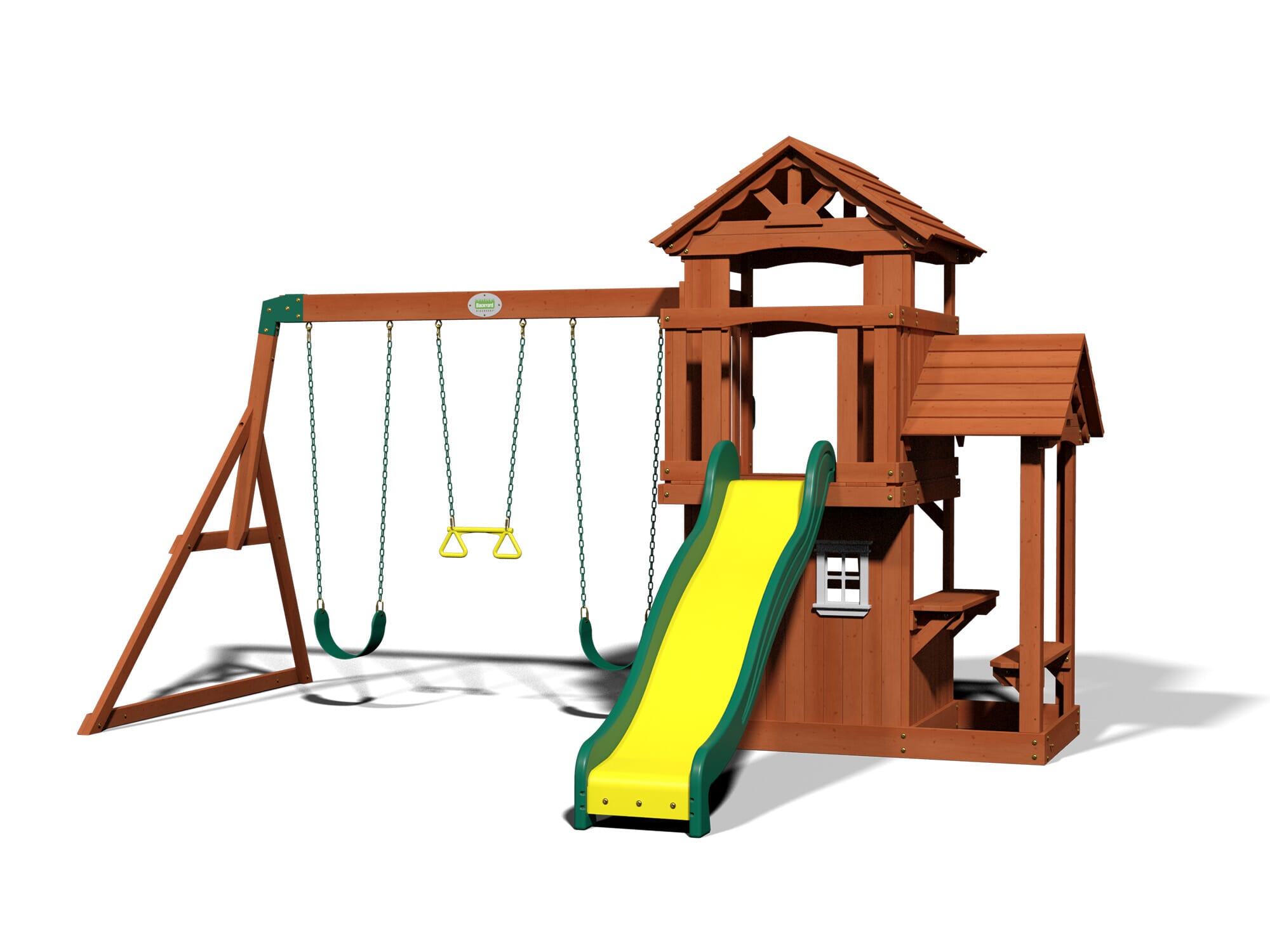 Tanglewood Outdoor Wooden Swing Set Backyard Discovery